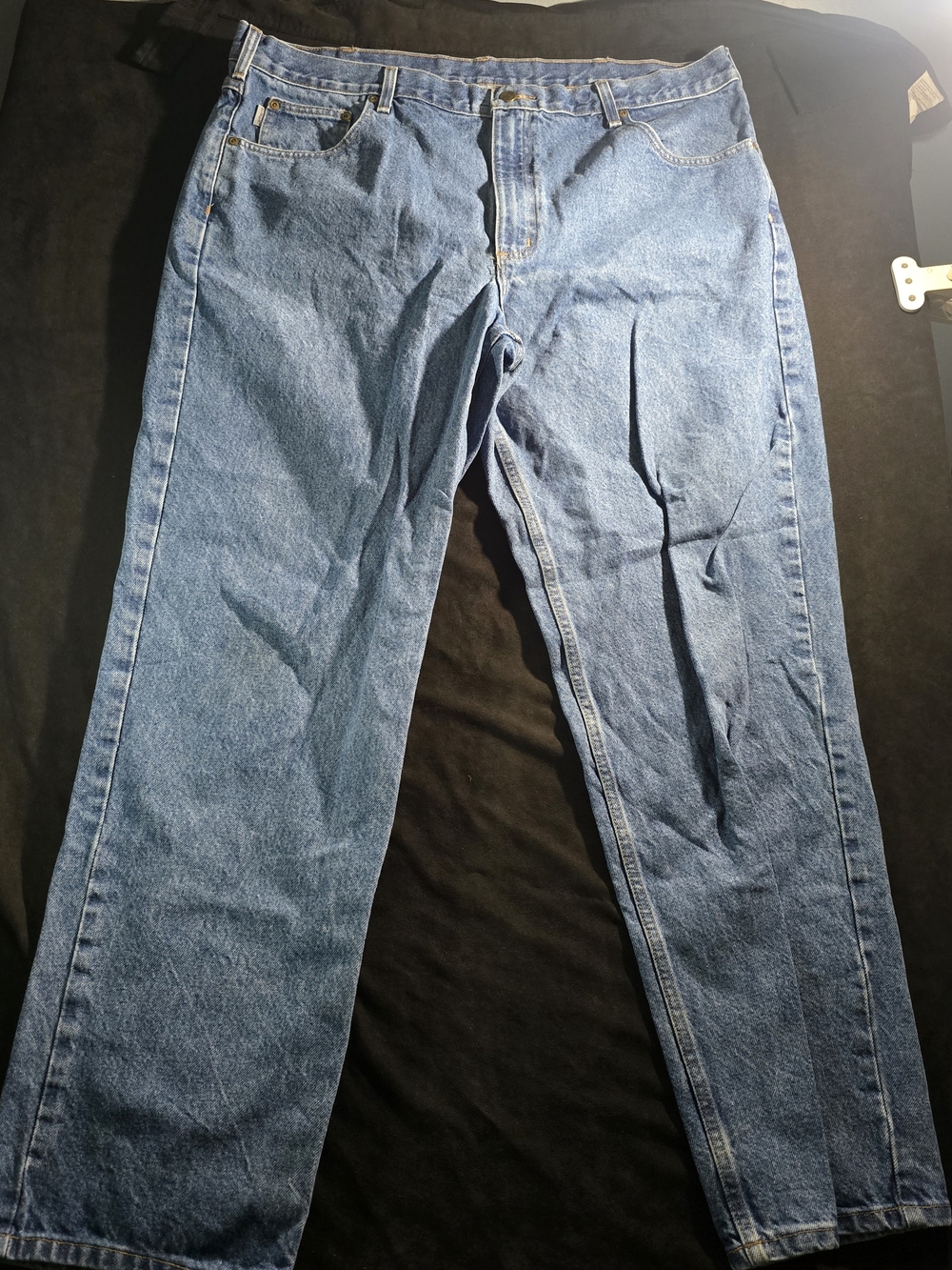 Carhartt Light Blue Denim Jeans with Gold Stitching